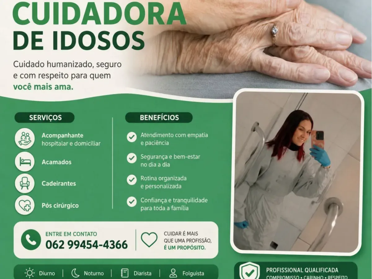 Amanda Cristine / Como cuidadora de idosos.