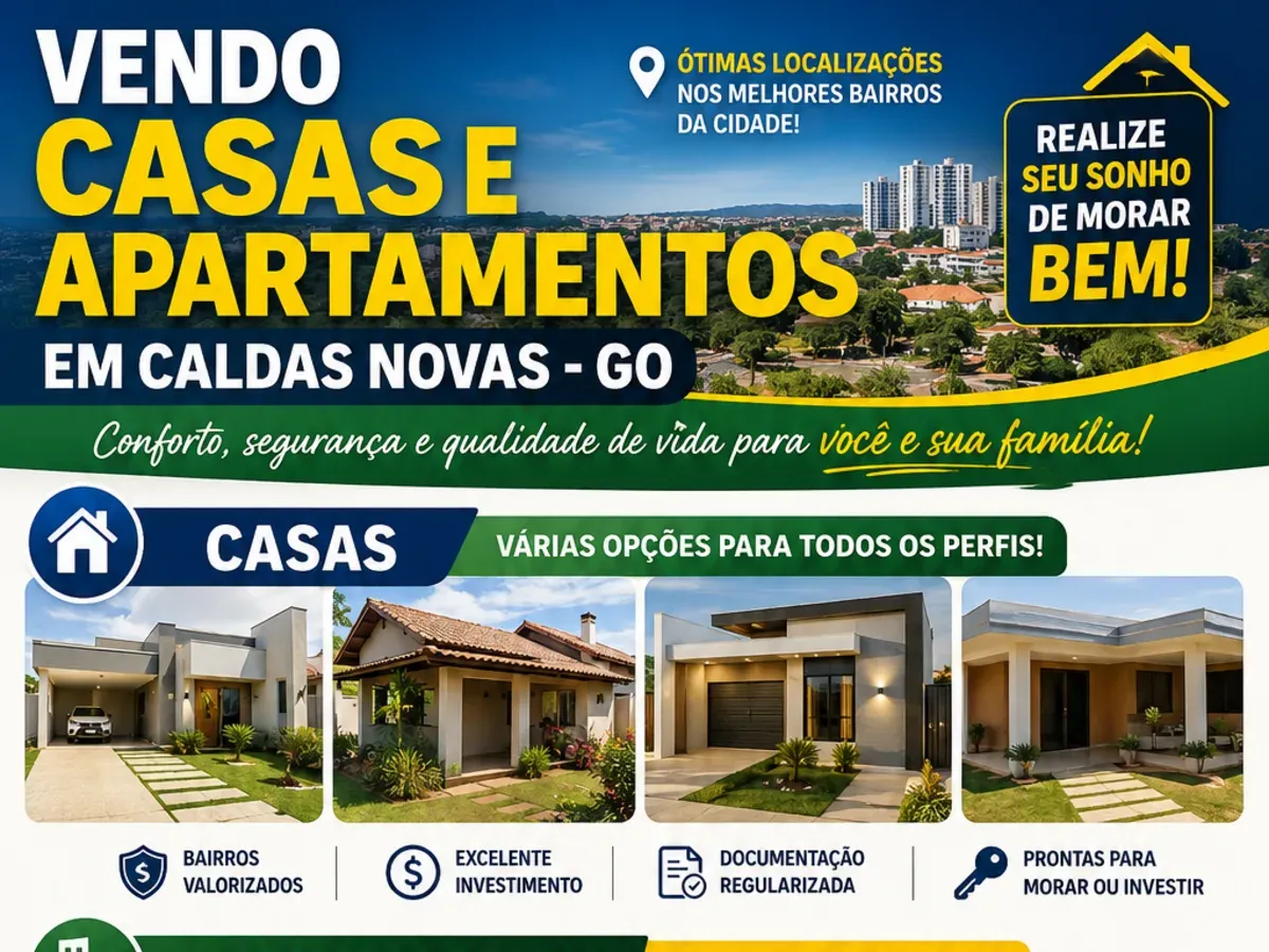 Casas e Apartamentos em Caldas Novas a venda
