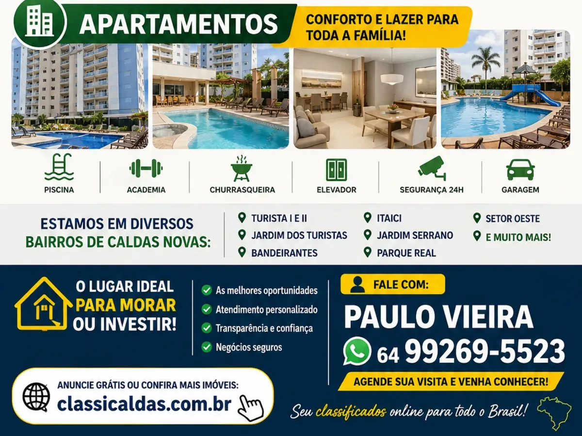 Casas e Apartamentos em Caldas Novas a venda