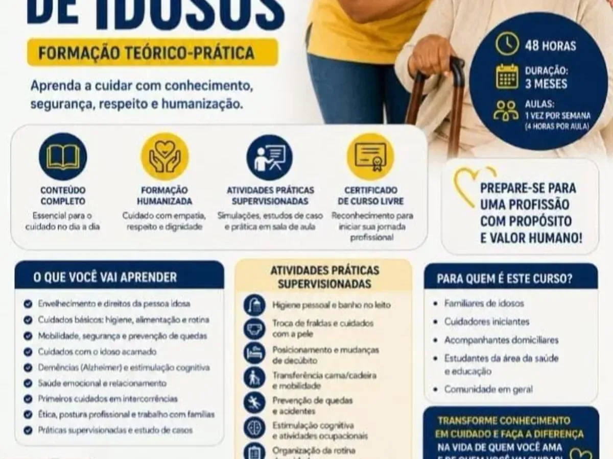 CURSO CUIDADORA DE IDOSOS
